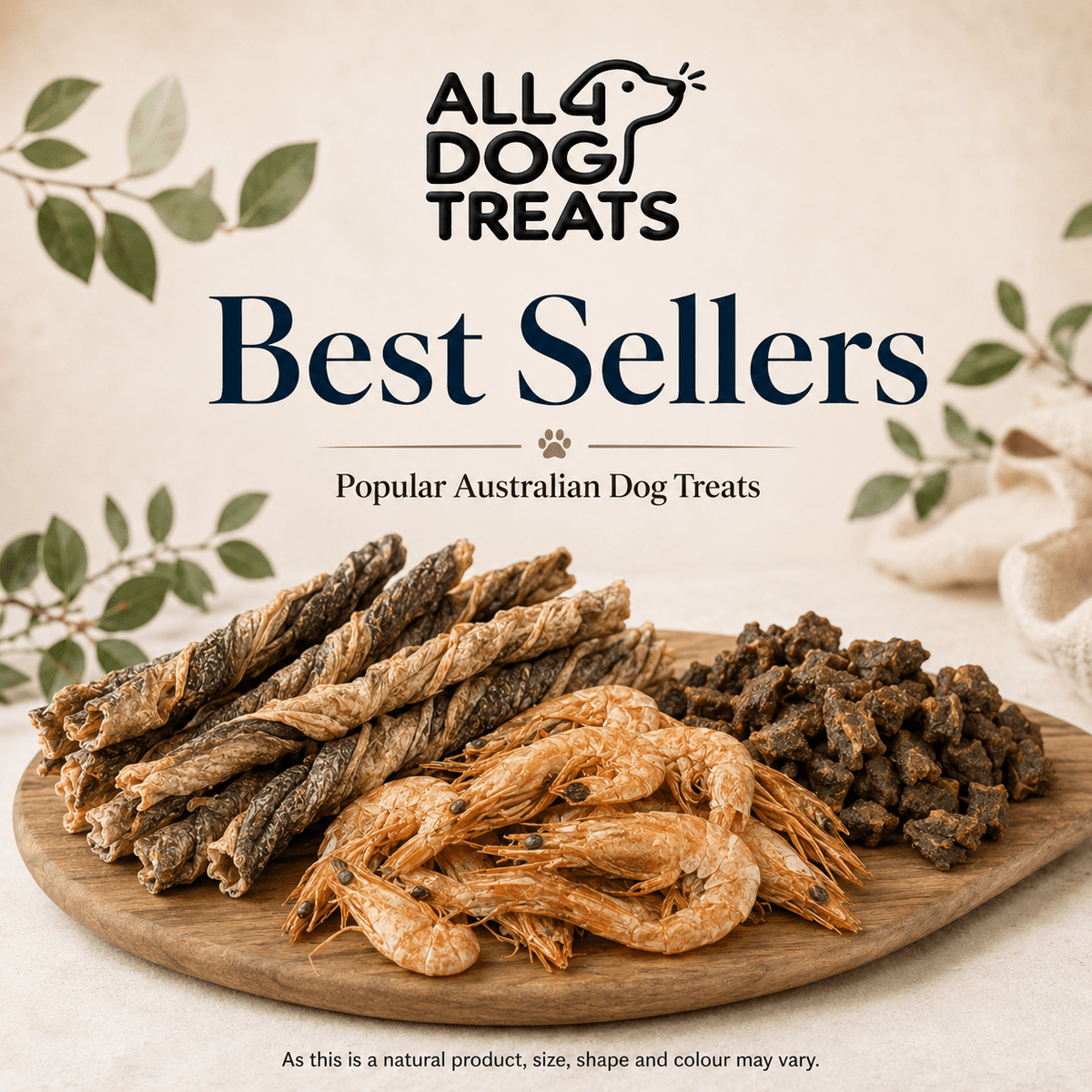 Best selling Australian dog treats including natural fish, seafood and training treats by ALL4DOGTREATS