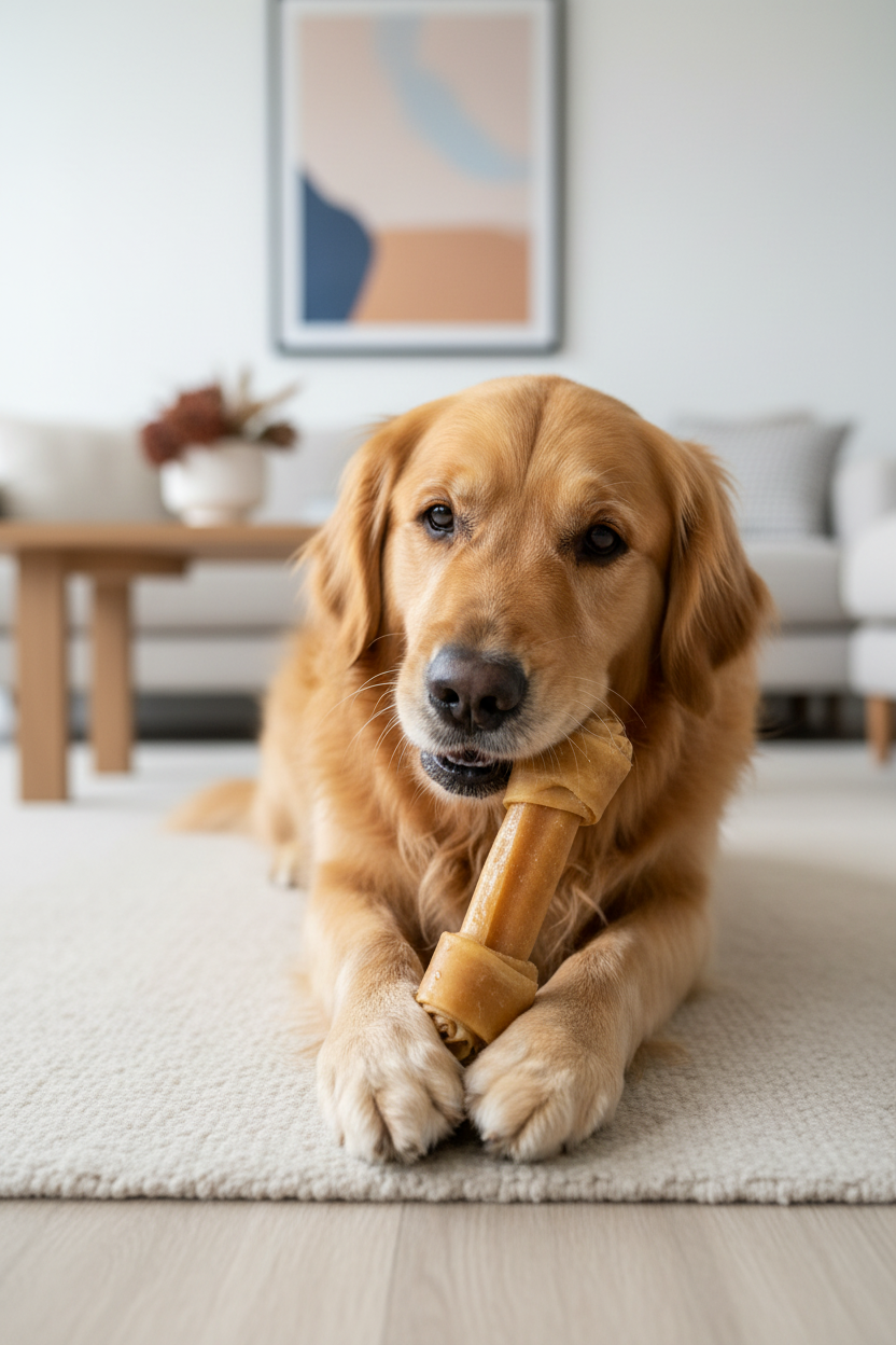 Jumbo Kangaroo Hide Bone Dog Chews 1kg Bulk Australian Dried Long Lasting