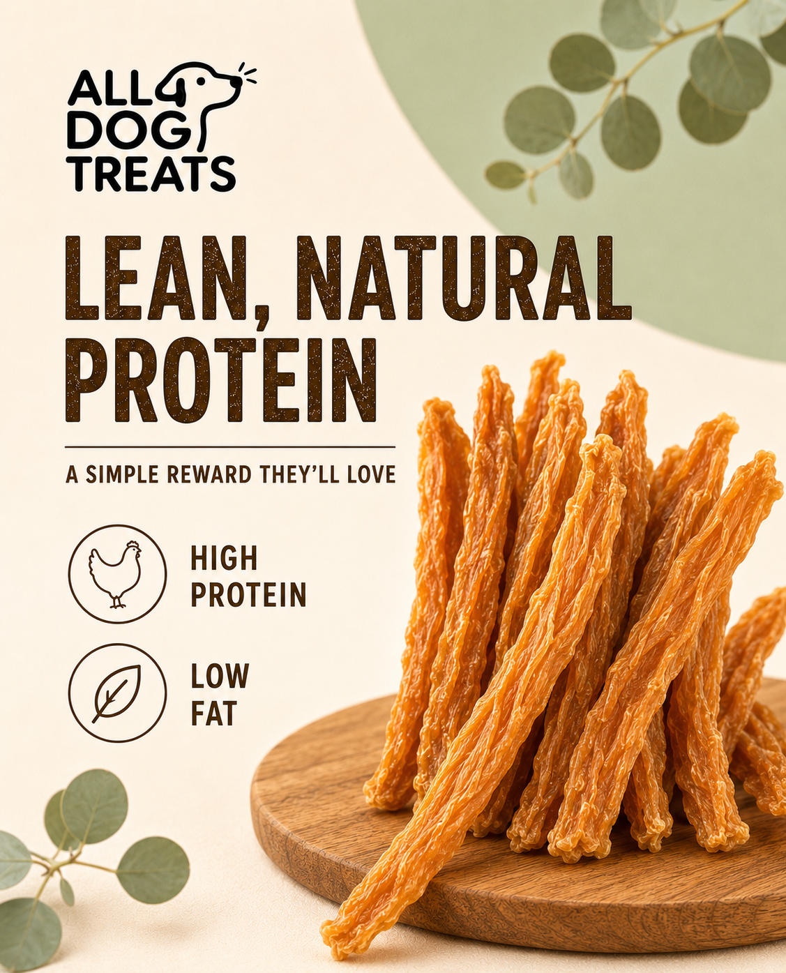 Australian Chicken Breast Strips Training Dog Treats – 1kg