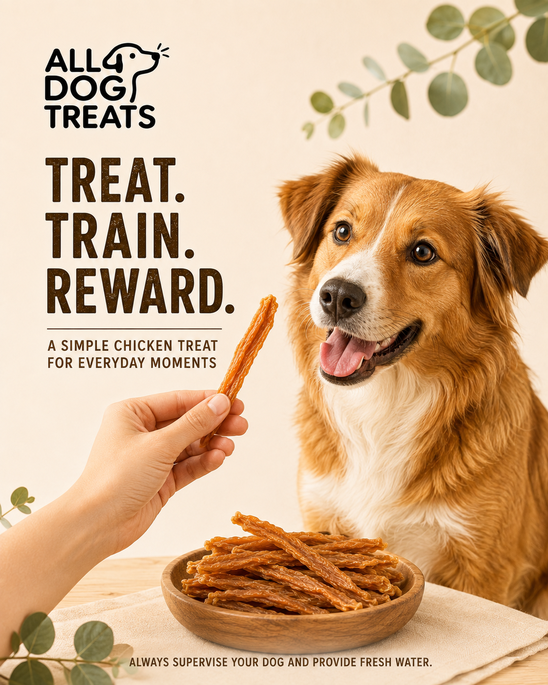 Australian Chicken Breast Strips Training Dog Treats – 1kg
