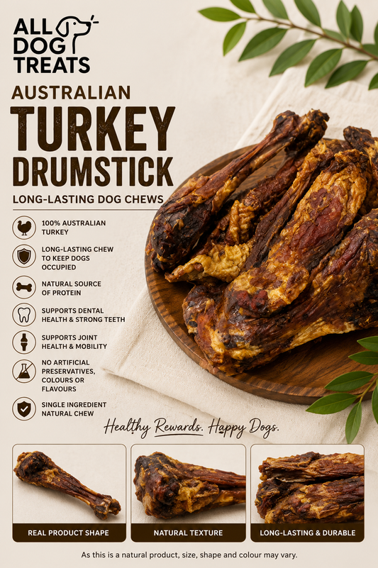 Australian Turkey Drumstick Long-Lasting Dog Chews – 1kg