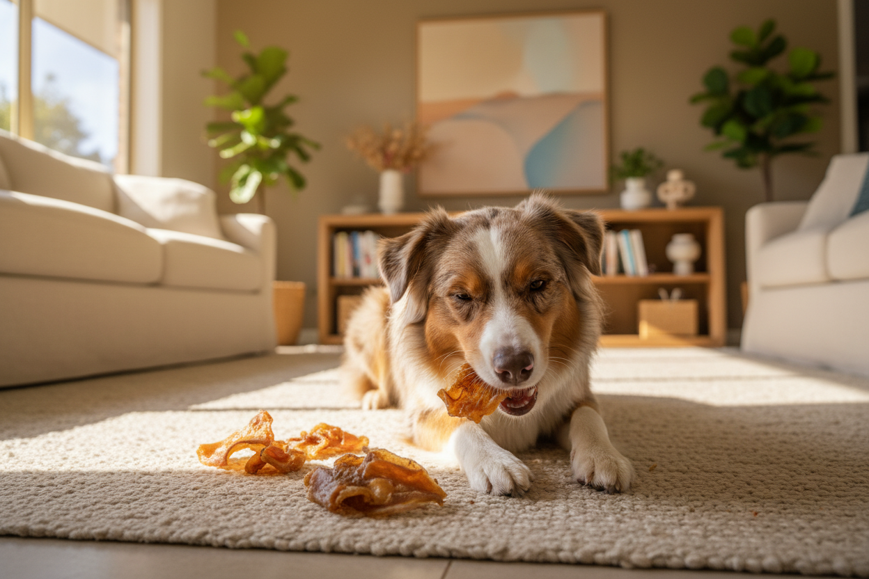 Australian Pig Ear Strips Dog Treats Natural High Protein Dog Chews 1kg Free Post