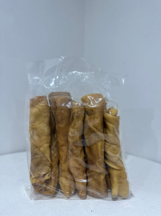Australian Beef Skin Rolls for Dogs Long Lasting Natural Dog Chews Pack of 10 Free Post