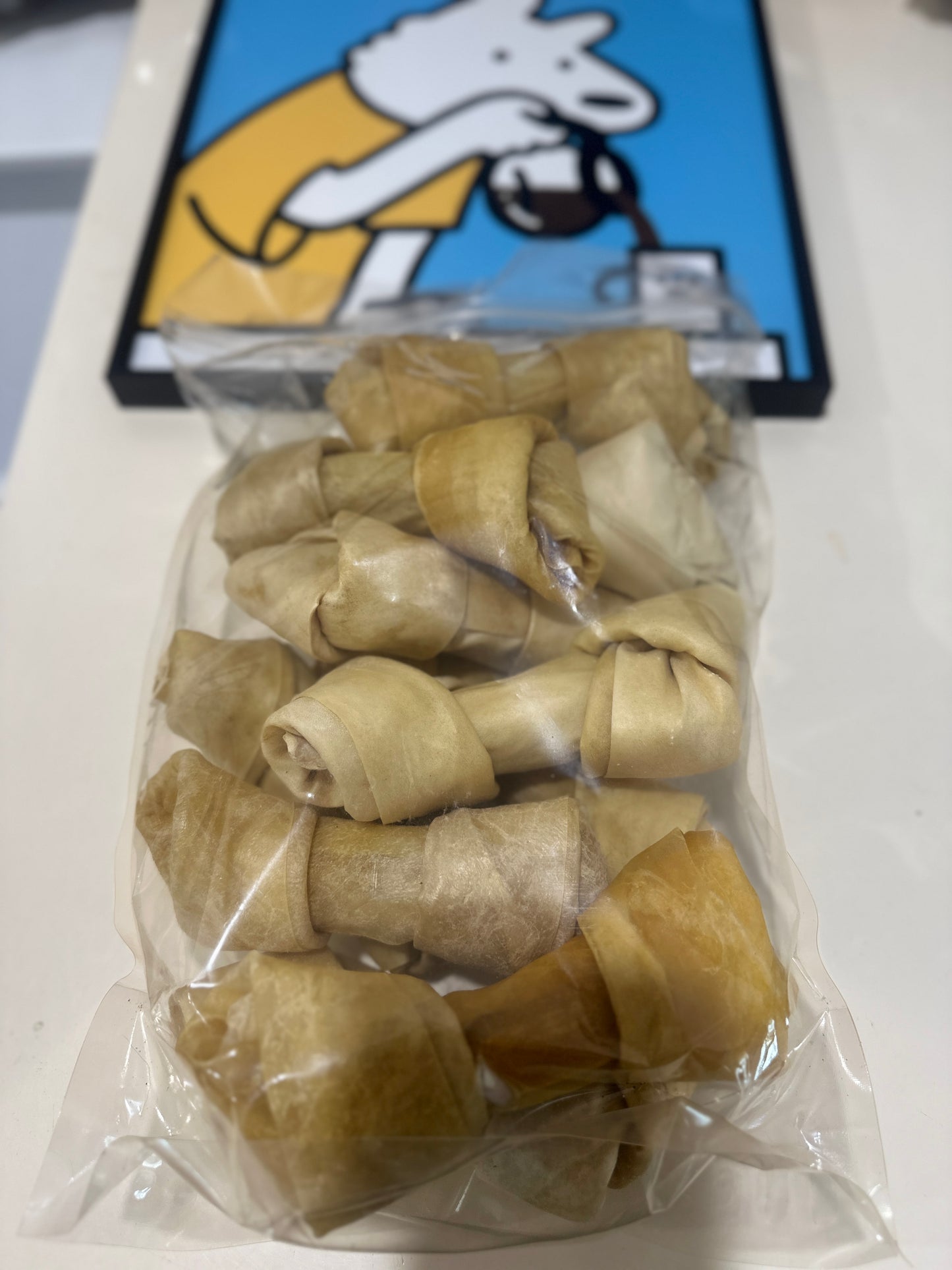 Jumbo Kangaroo Hide Bone Dog Chews 1kg Bulk Australian Dried Long Lasting