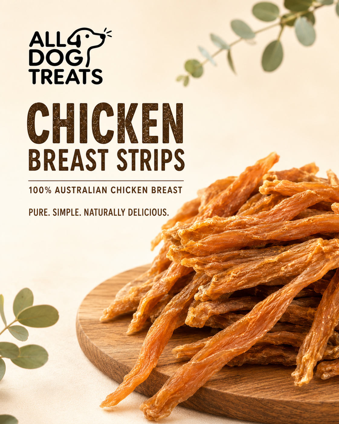 Australian Chicken Breast Strips Training Dog Treats – 1kg
